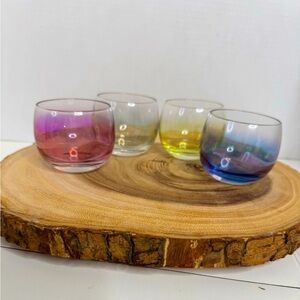 Set of 4 Rare Vintage Roly Poly 5 oz Mini Cocktail glasses.